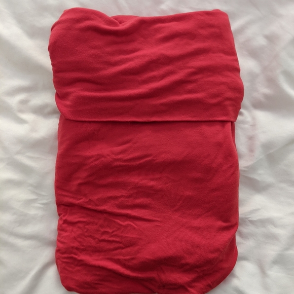 A Pea In The Pod maternity dress off-shoulder size S, orange/red - Picture 3 of 3